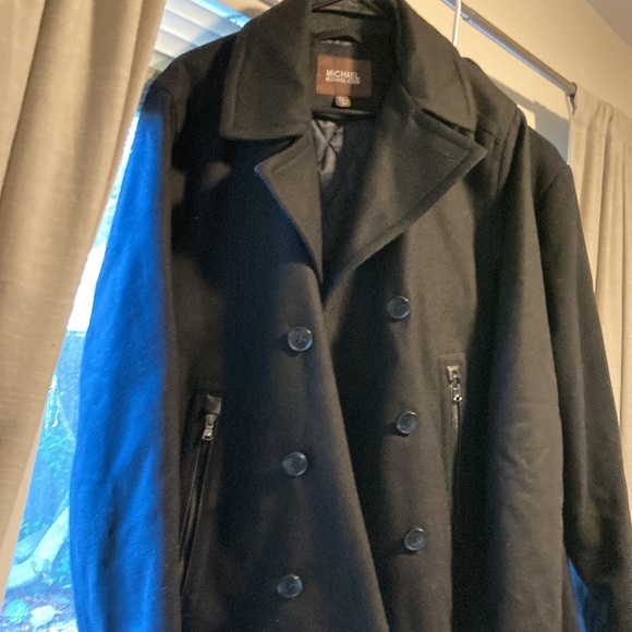 Michael Kors Womens Jacket Double Breasted Zipper Pockets Black - Picture 6 of 6